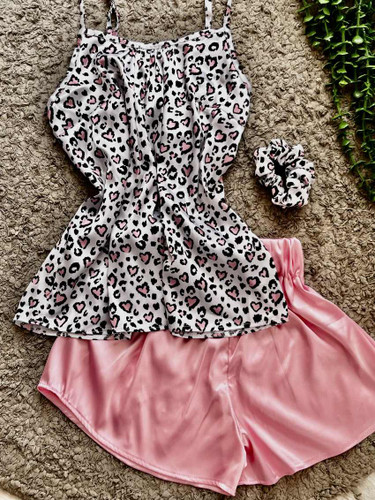 تاپ و شورتک ساتن ال ایکس