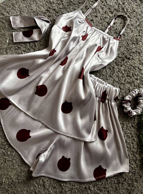 تاپ و شورتک ساتن تدی