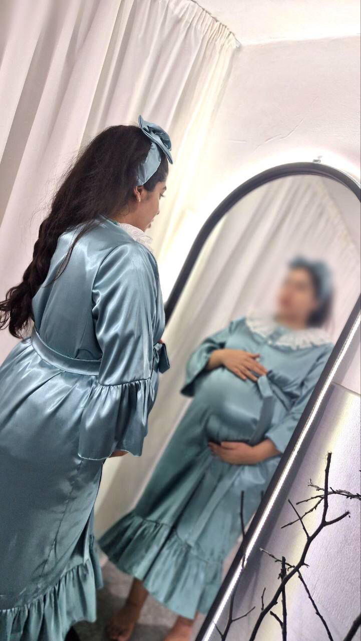 ست بارداری پیراهن زنانه و سرهمی نوزاد پرمه