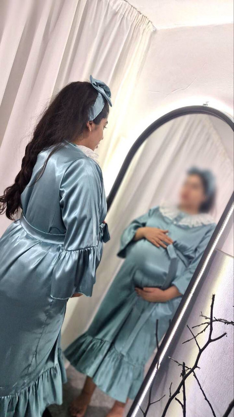 ست بارداری پیراهن زنانه و سرهمی نوزاد پرمه