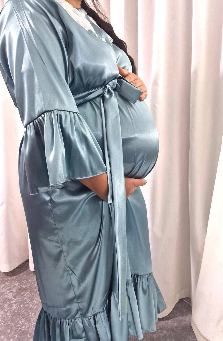 پیراهن ساتن حاملگی پرمه